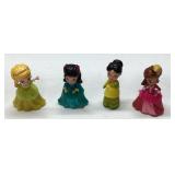 Four Miniature Princess-Themed Figurines