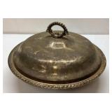 Silver-Plated Covered Serving Dish Approximately 1