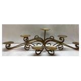 Gold-Tone Eight-Cup Wrought Iron Candelabra, 32 In