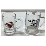Glass Mugs Featuring Fritos and Santa Designs