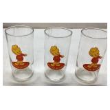 3 Vintage Squirt Glasses Approximately 5 Inches Ta