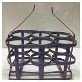 Purple Metal Six-Bottle Carrier with Dual Handles