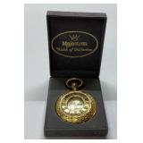 Majestime Gold-Tone Pocket Watch With Case