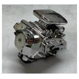 Chrome-Plated Miniature Engine Model with Detailed