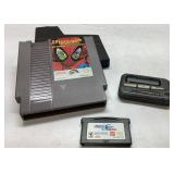 Video Game Cartridges Including Spider-Man and Oth