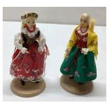 Approximately 5-Inch Polish Folk Dolls in Traditio