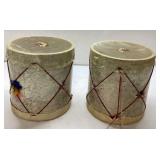 Vintage Drums Approximately 7 Inches Tall