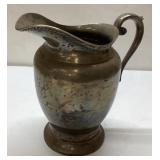 Vintage Metal Pitcher with Decorative Handle, Appr