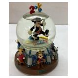 Mickey Millennium Snow Globe With Music Box
