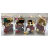 Four Monkees Collectible Bears with Vintage Pin