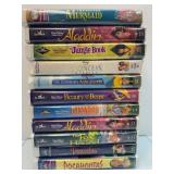 11 Disney VHS Movies Including Aladdin, The Little