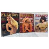 Three 1984 Playboy Magazines With Iconic Covers