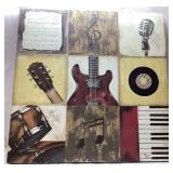 Music-Themed Wall Art Canvas, Approximately 32 x 3