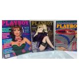 3 Vintage Playboy Magazines, 1980s Issues