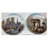 Two Decorative Limoges Collector Plates Featuring