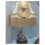 Victorian Ornate Working Lamps with Figurines