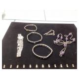 Jewelry Lot Including Stainless Steel Watch and Br
