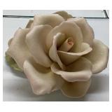 Capodimonte Porcelain Rose Figurine, 3 x 5 Inches