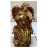 Gold-Toned Angel Figurine Approximately 8 Inches T