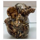 Handcrafted Ceramic Elephant Figurine with Animal