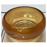 Amber-Colored Glass Bowl, Approximately 5 Inches W