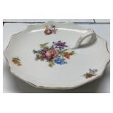 Porcelain Floral Handled Dish, Made in Japan