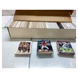 Full Box of Unchecked Baseball, Football, and Bask