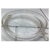 Fire-King Clear Glass Divided Dish with Handles, A