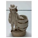 Vintage Toothpick Holder With Barrel and Character