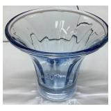 Clear Glass Flared Vase, 3 1/2 Inches Tall x 5 Inc