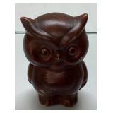 Brown Ceramic Owl Figurine Approximately 4 Inches