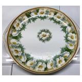Bavarian Porcelain Serving Plate with Floral Desig