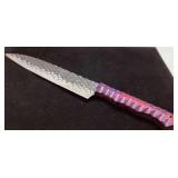 14-Inch Forged Steel Knife with Textured Multicolo