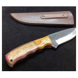Custom Fixed-Blade Knife with Decorative Handle an
