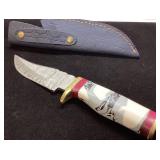 Handcrafted Knife with Decorative Handle and Sheat