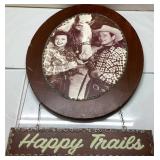 Wooden Wall Plaque Featuring Western Scene and ï¿½Ha