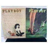 Two Vintage Playboy Magazines: December 1953 and 1