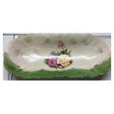 Porcelain Dish with Floral Design, Approx. 5 x 12