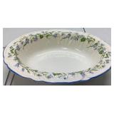Floral Ceramic Bowl with Scalloped Edge, Approxima