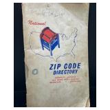 National Zip Code Directory with U.S. Map and Mail