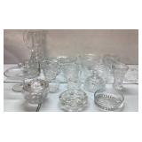 Huge Crystal Glass Lot with 18 Total Pieces
