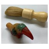 Shaving Brush and Small Bird Whistle Set