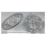 Two Pressed Glass Serving Dishes