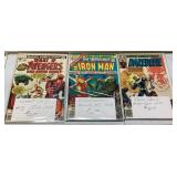 3 Marvel Comics: Avengers, Iron Man, and Daredevil