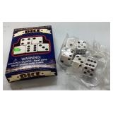 Six Standard White Dice with Original Packaging