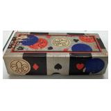 Vintage Van Dyke Clay Poker Chips in Original Box,