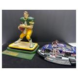 Brett Favre Figurine and Dale Earnhardt Jr. NASCAR
