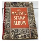 The Majestic Stamp Album with Red Spiral Binding,