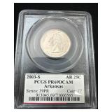 2003-S Arkansas Quarter PCGS PR69DCAM Certified