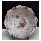 Bavarian Porcelain Decorative Bowl with Floral Des